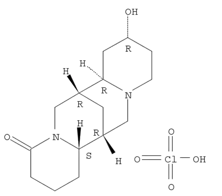 Molecular Structure of 83817-42-9 ([7R-(7alpha,7abeta,9beta,14alpha,14alpha)]-dodecahydro-9-hydroxy-7,14-methano-4H,6H-dipyrido[1,2-a:1',2'-e][1,5]diazocin-4-one monoperchlorate)